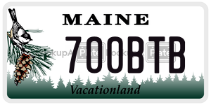700BTB  license plate in ME