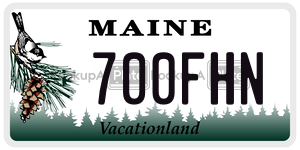 700FHN  license plate in ME