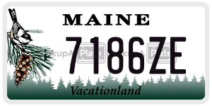 7186ZE license plate in Maine