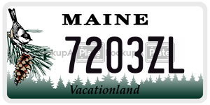 7203ZL license plate in Maine