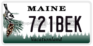 721BEK  license plate in ME