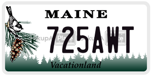 725AWT  license plate in ME
