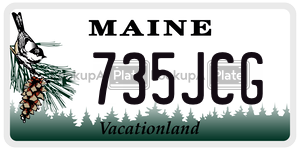 735JCG license plate in Maine