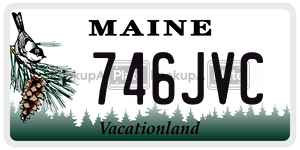 746JVC license plate in Maine