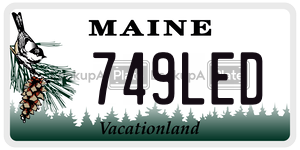 749LED  license plate in ME