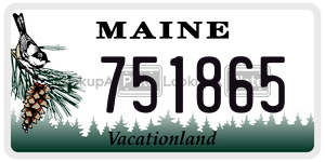 751865  license plate in ME