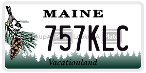 757KLC  license plate in ME
