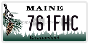 761FHC  license plate in ME