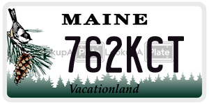 762KCT  license plate in ME