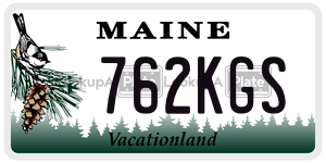 762KGS  license plate in ME