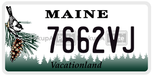 7662VJ license plate in Maine