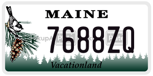 7688ZQ  license plate in ME
