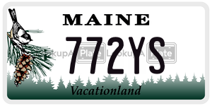 772YS license plate in Maine