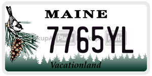 7765YL license plate in Maine