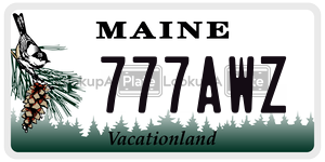777AWZ  license plate in ME