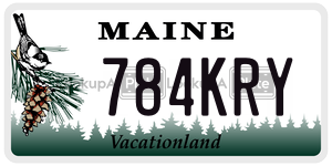 784KRY  license plate in ME