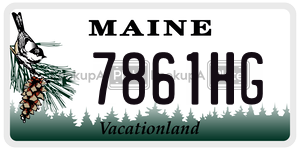 7861HG  license plate in ME