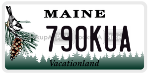 790KUA  license plate in ME