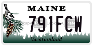 791FCW  license plate in ME