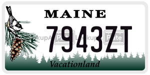 7943ZT  license plate in ME