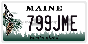 799JME license plate in Maine