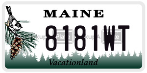 8181WT license plate in Maine