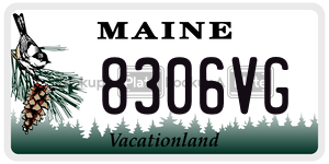 8306VG license plate in Maine