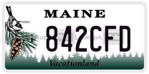 842CFD  license plate in ME
