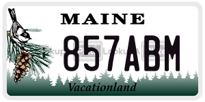 857ABM  license plate in ME