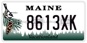 8613XK license plate in Maine