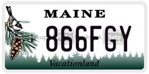 866FGY  license plate in ME
