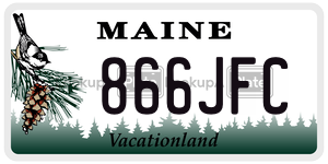866JFC license plate in Maine