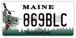 869BLC license plate in Maine