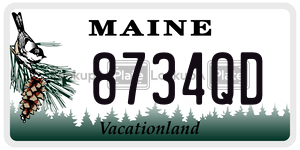 8734QD license plate in Maine