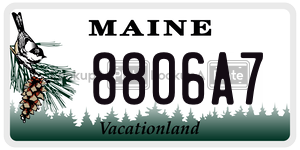 8806A7  license plate in ME