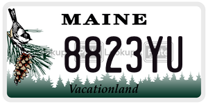 8823YU license plate in Maine