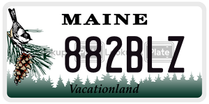 882BLZ  license plate in ME
