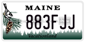 883FJJ  license plate in ME