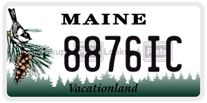 8876IC  license plate in ME