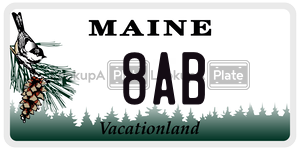 8AB license plate in Maine
