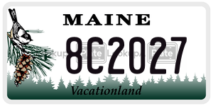 8C2027 license plate in Maine