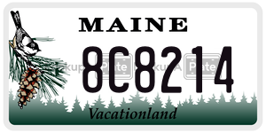 8C8214  license plate in ME