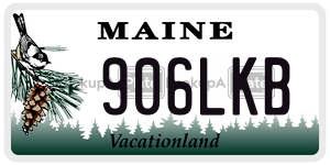 906LKB  license plate in ME