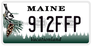 912FFP  license plate in ME