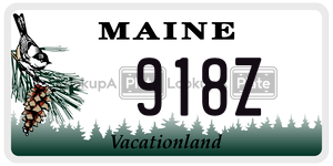918Z license plate in Maine
