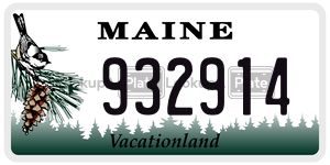932914 license plate in Maine