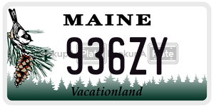 936ZY license plate in Maine