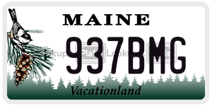 937BMG  license plate in ME