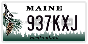 937KXJ  license plate in ME
