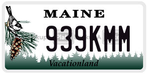 939KMM  license plate in ME